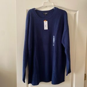 NWT a.n.a Navy Waffle Knit Sweater- Size XXL